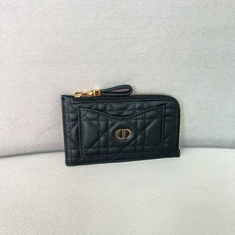 디올 카로 코스모스 지퍼 카드 지갑