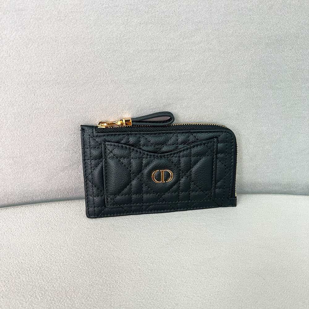 디올 카로 코스모스 지퍼 카드 지갑