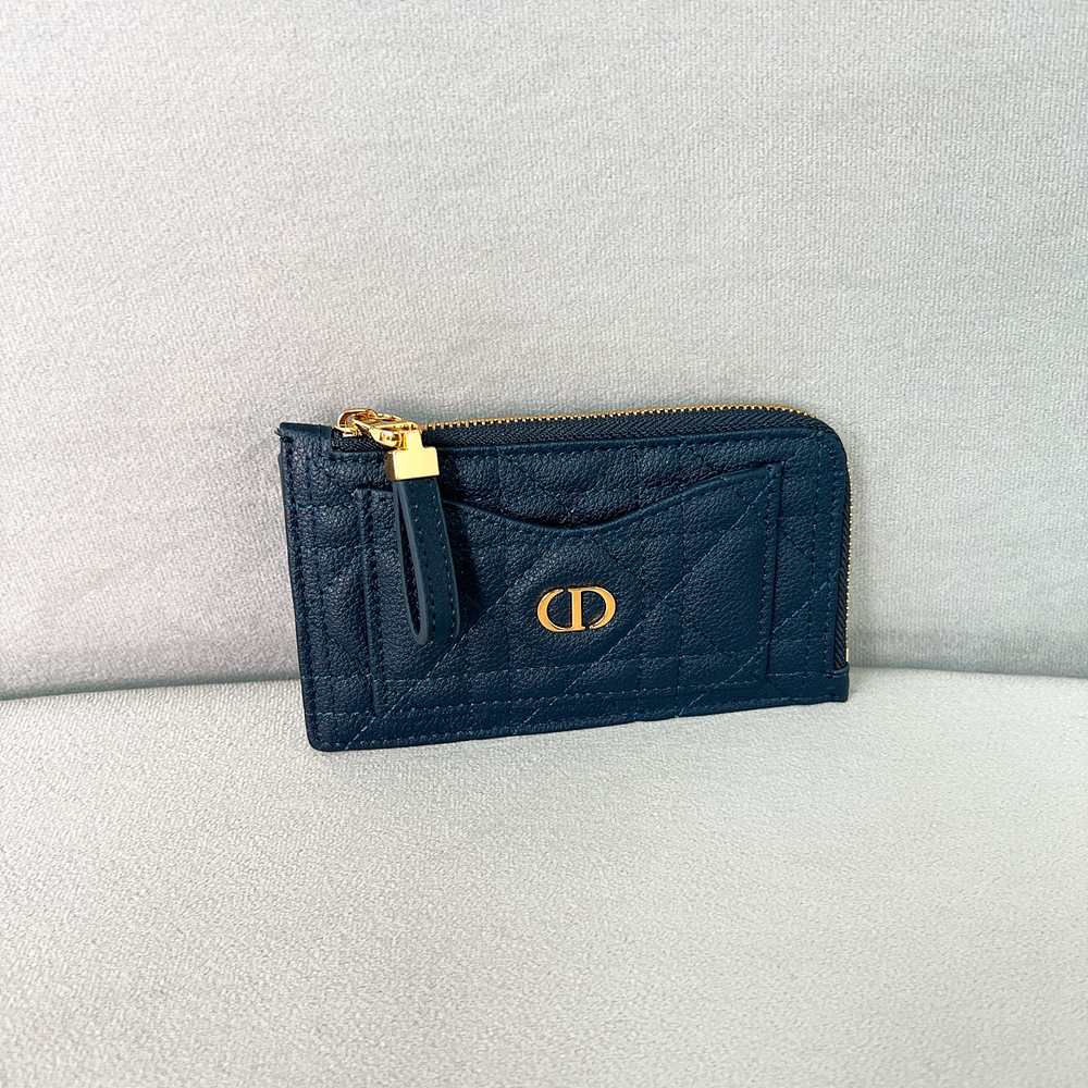 디올 카로 코스모스 지퍼 카드 지갑