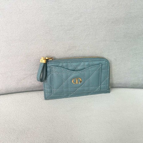 디올 카로 코스모스 지퍼 카드 지갑