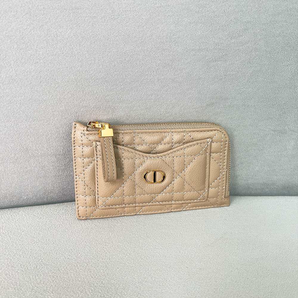 디올 카로 코스모스 지퍼 카드 지갑