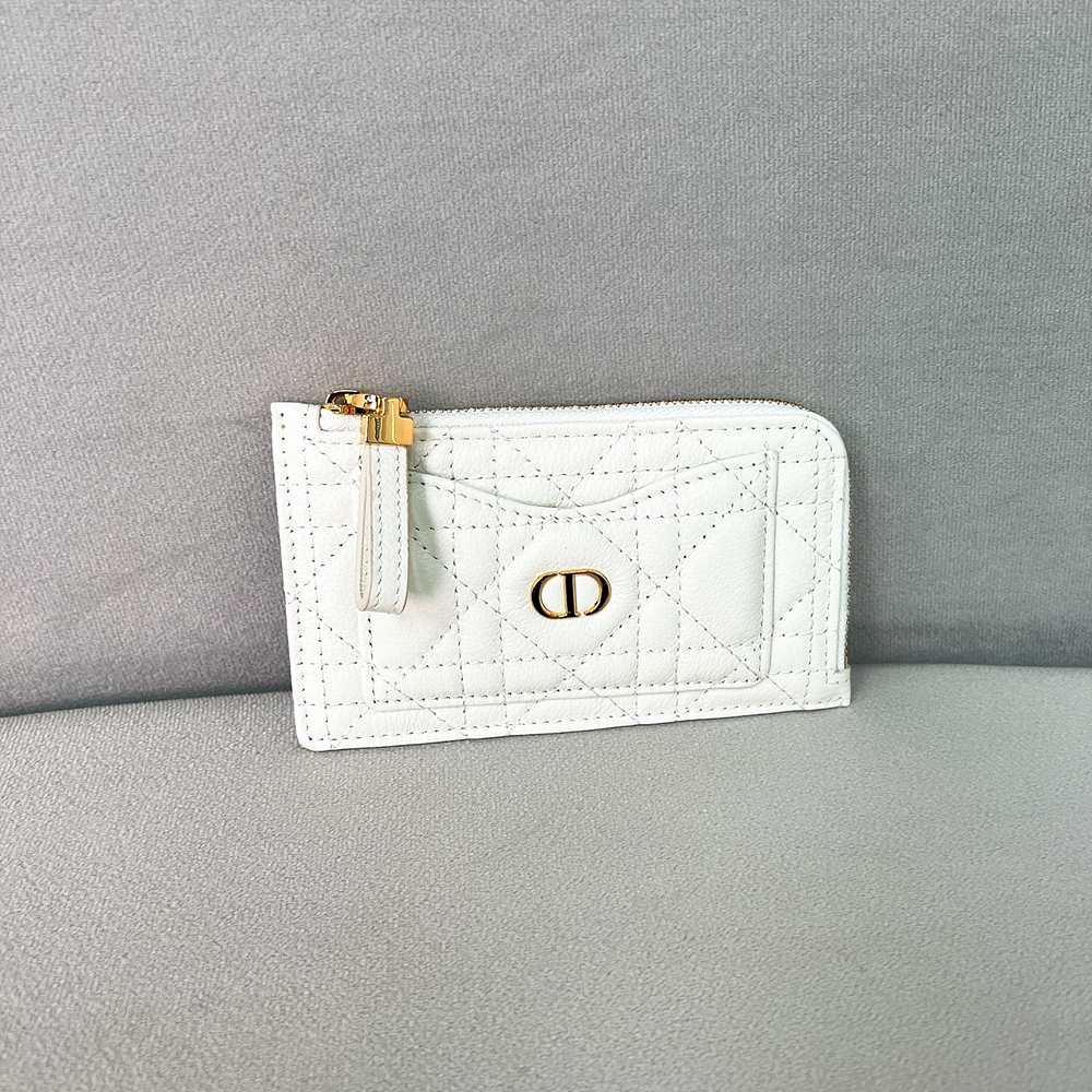 디올 카로 코스모스 지퍼 카드 지갑