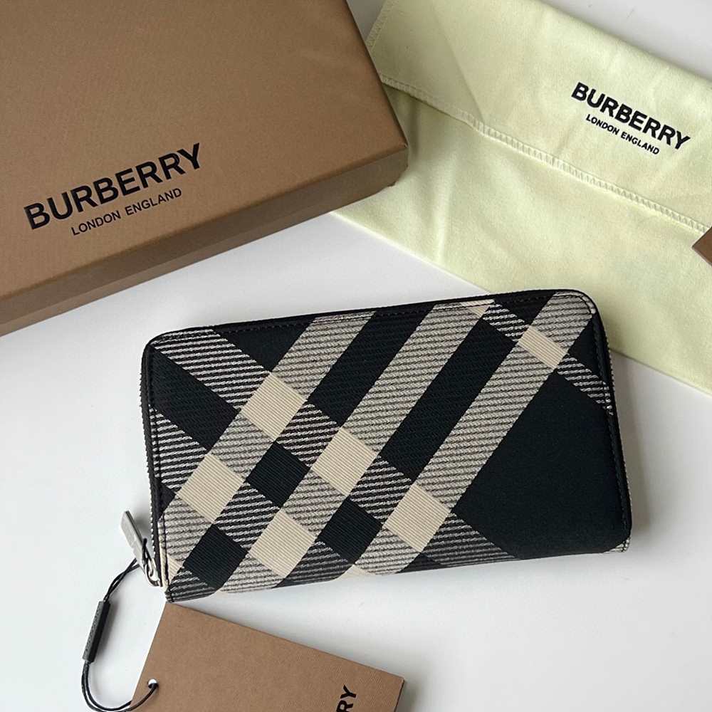 버버리 체크 장지갑