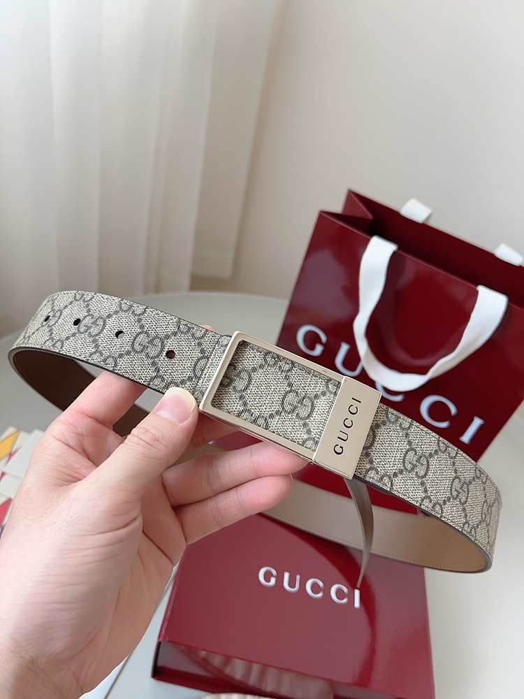 구찌 렉탱귤러 버클 리버시블 벨트