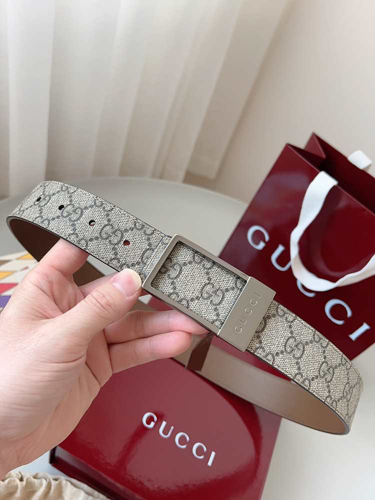 구찌 렉탱귤러 버클 리버시블 벨트