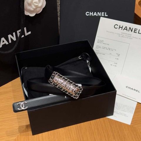 샤넬 CC 이니셜로고 레더 벨트