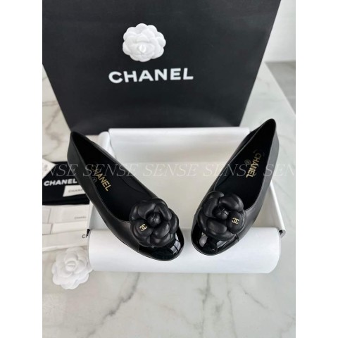 샤넬 24P 까멜리아 발레리나 플랫슈즈