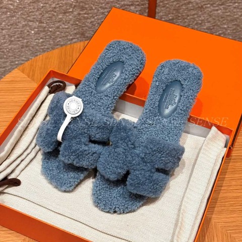 에르메스 오란 샌들 시어링(곱슬)