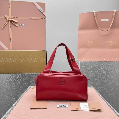 미우미우 가죽 탑 핸들 백