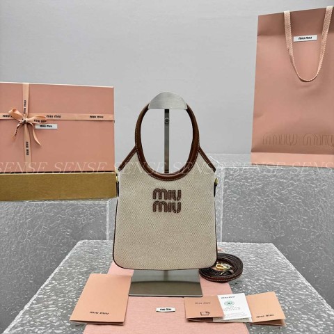 미우미우 아이비 캔버스 가죽백 미니