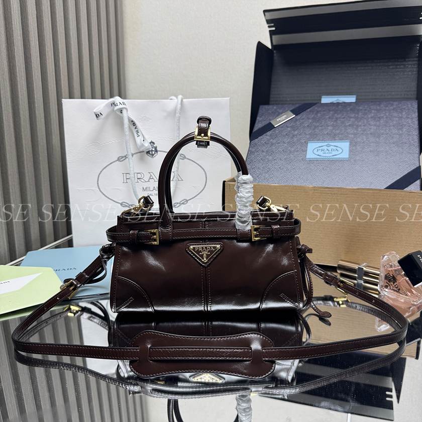 프라다 보니 미니 가죽 핸드백