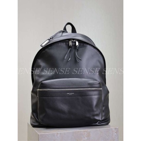 생로랑 클래식 시티 레더 백팩