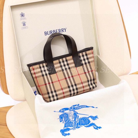 버버리 체크 토트백